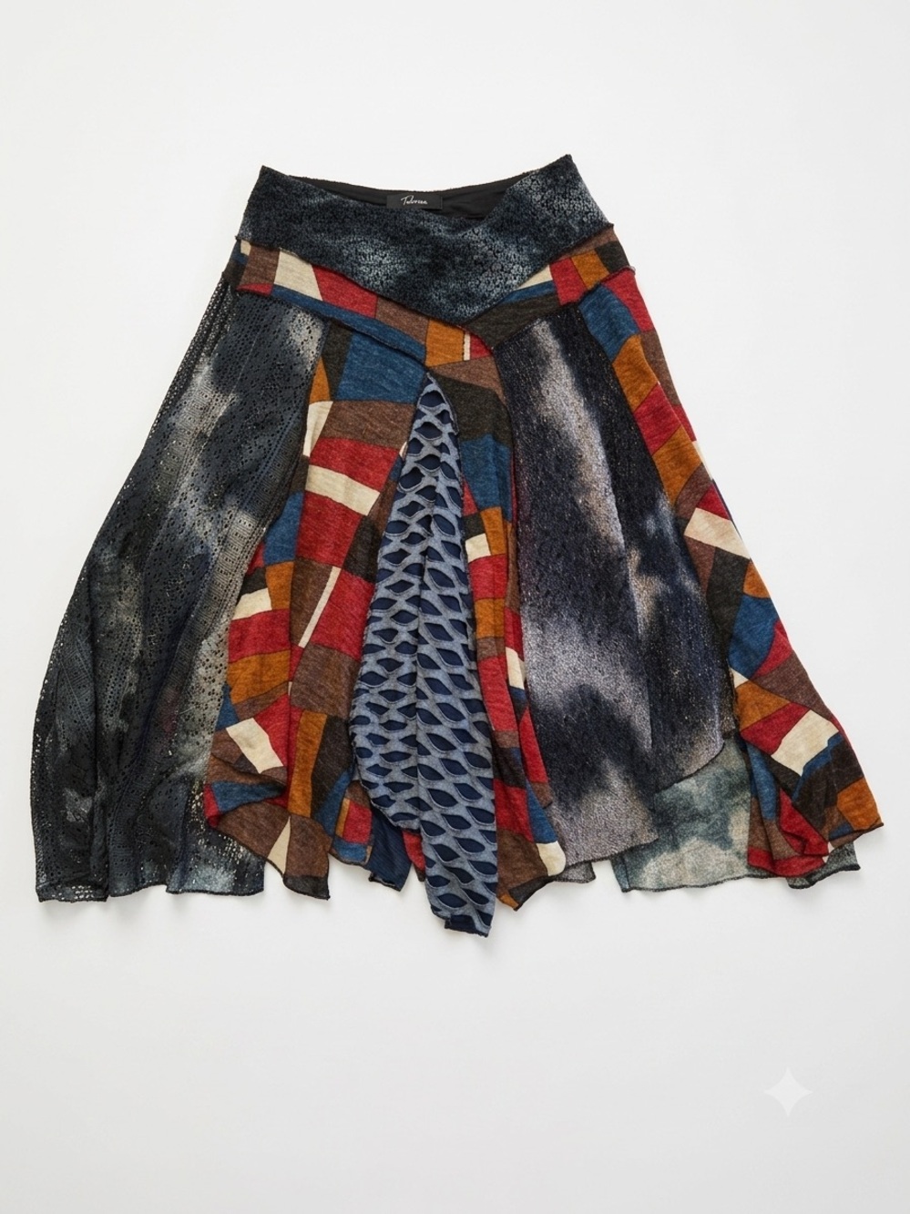 SHANA Patchwork A-Line BOHO Skirt
